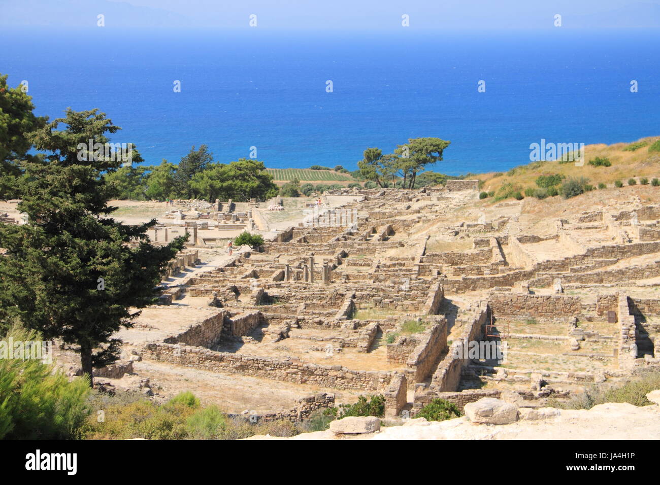 Gli scavi della antica città di kamiros Foto Stock