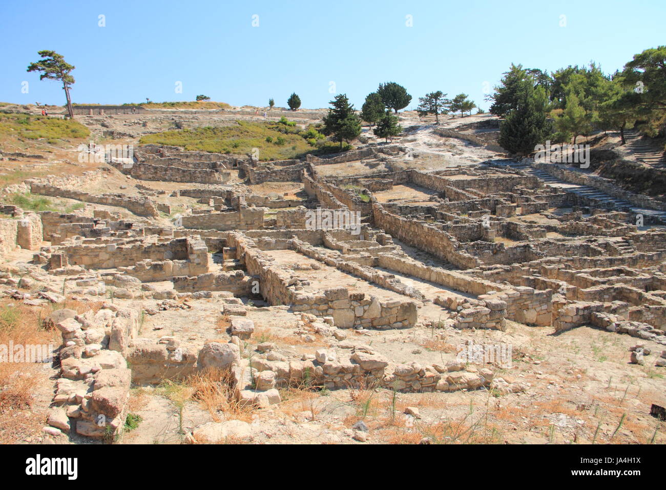Gli scavi della antica città di kamiros Foto Stock
