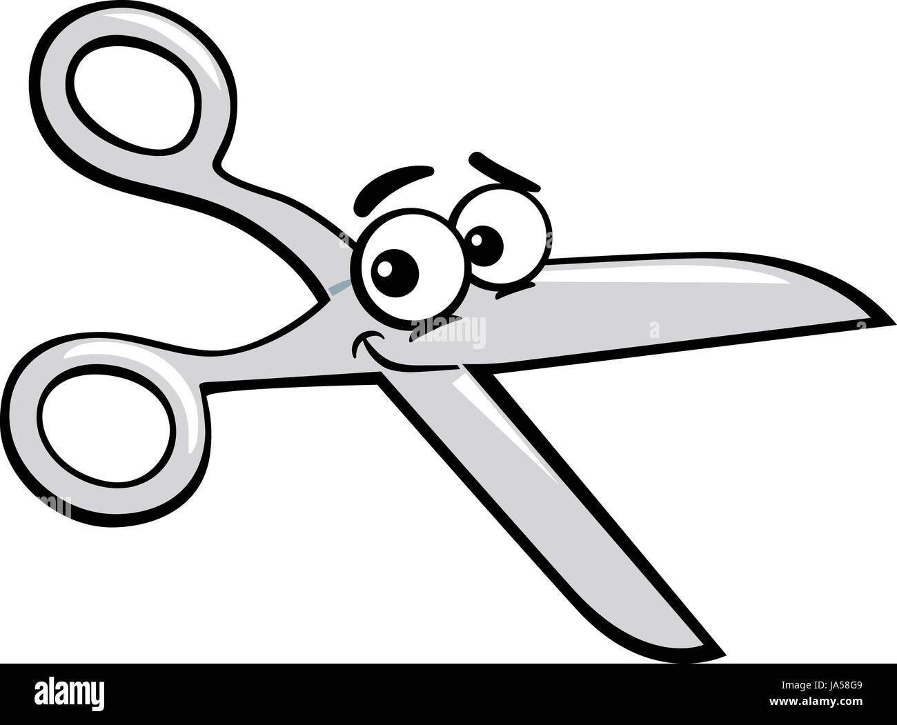 Cartoon illustrazione delle forbici divertenti Clip Art Foto stock - Alamy