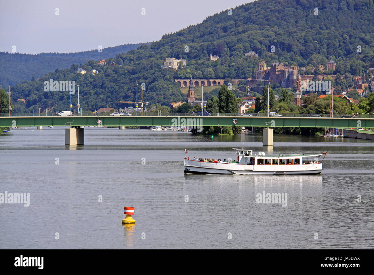 Bridge, bridge, la corrente del fiume, il fiume, acqua, heidelberg, neckar, Foto Stock