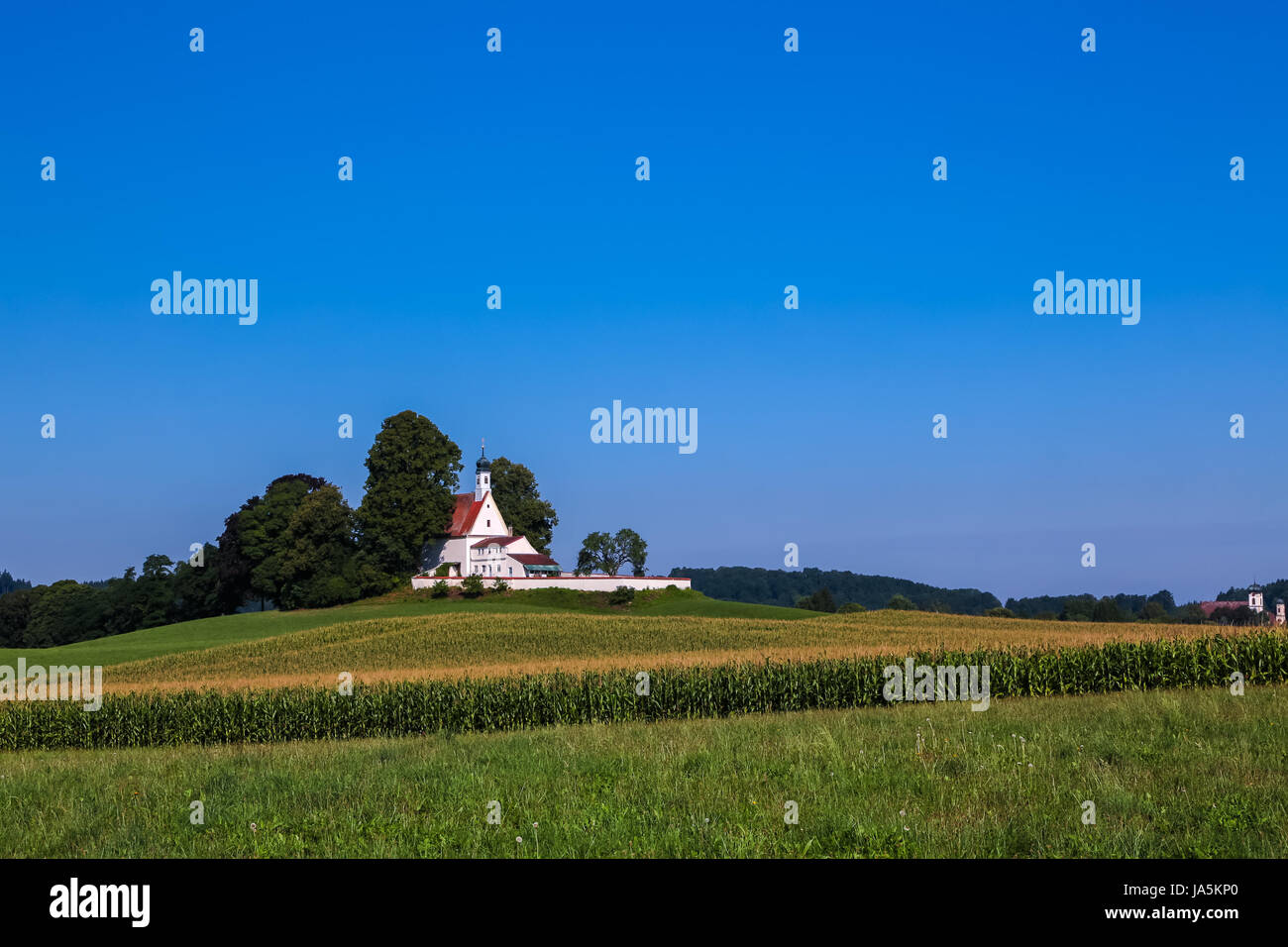 La religione, convinzioni, chiesa, dio, turismo, agricoltura, allevamento, campo, cappella, Foto Stock