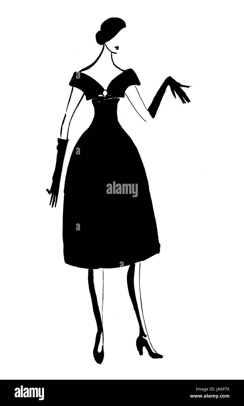 Donna, storico, moda, modello, design, progetto concetto, pianificazione progetto, Signora, Foto Stock