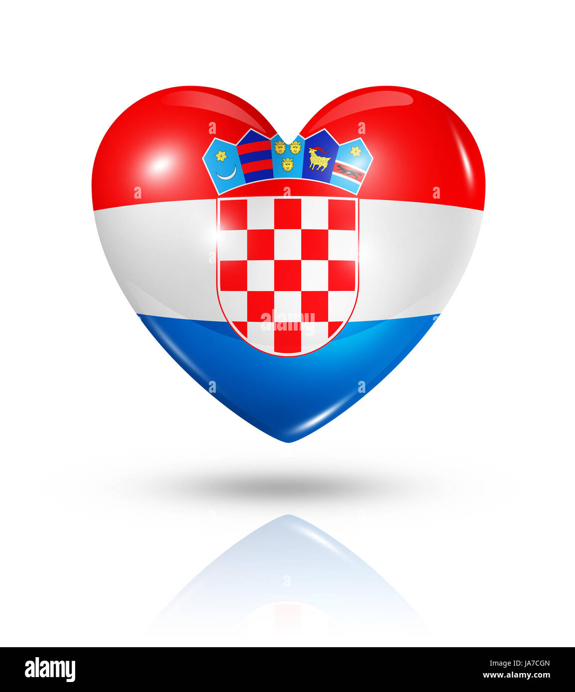 Bandiera, Croazia, amore, in amore, cadde in amore, croato, cuore, il pittogramma, simbolo Foto Stock