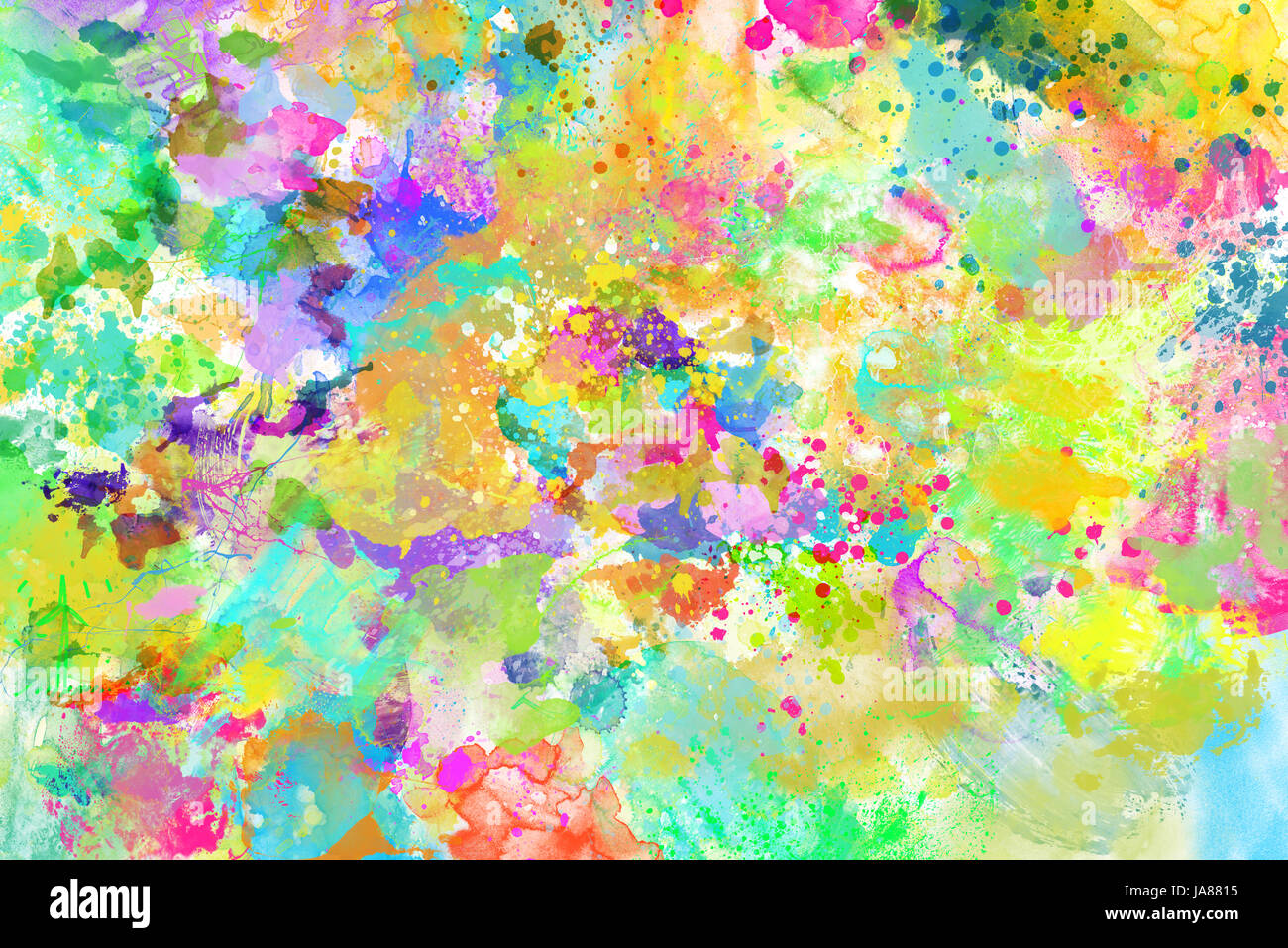 Arcobaleno di colori liquidi Foto Stock