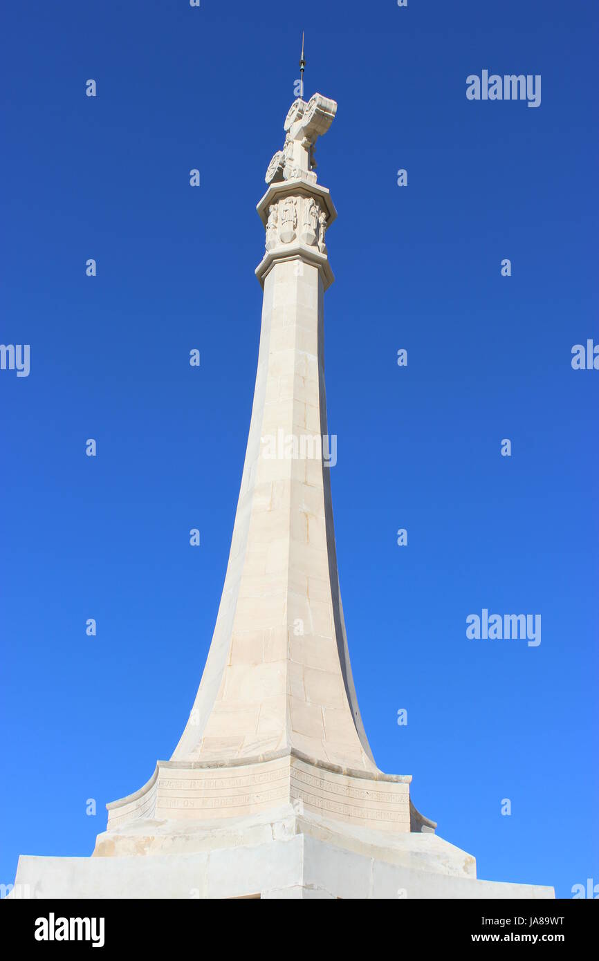 Storia, monumento, croce, Mallorca, Spagna, costa, isole Baleari, conquista, Foto Stock