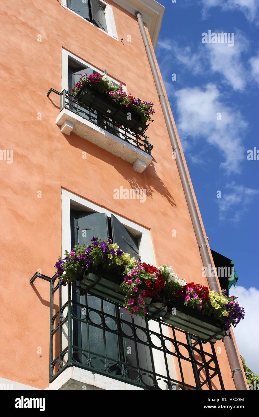 Angolo della casa del lido di venezia Foto Stock