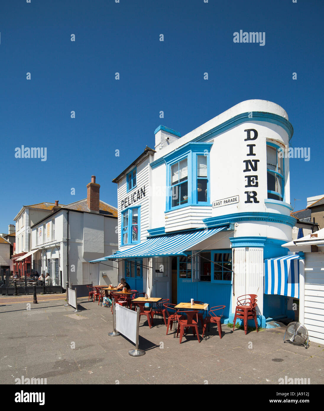 Il Pelican Diner, Hastings. Foto Stock