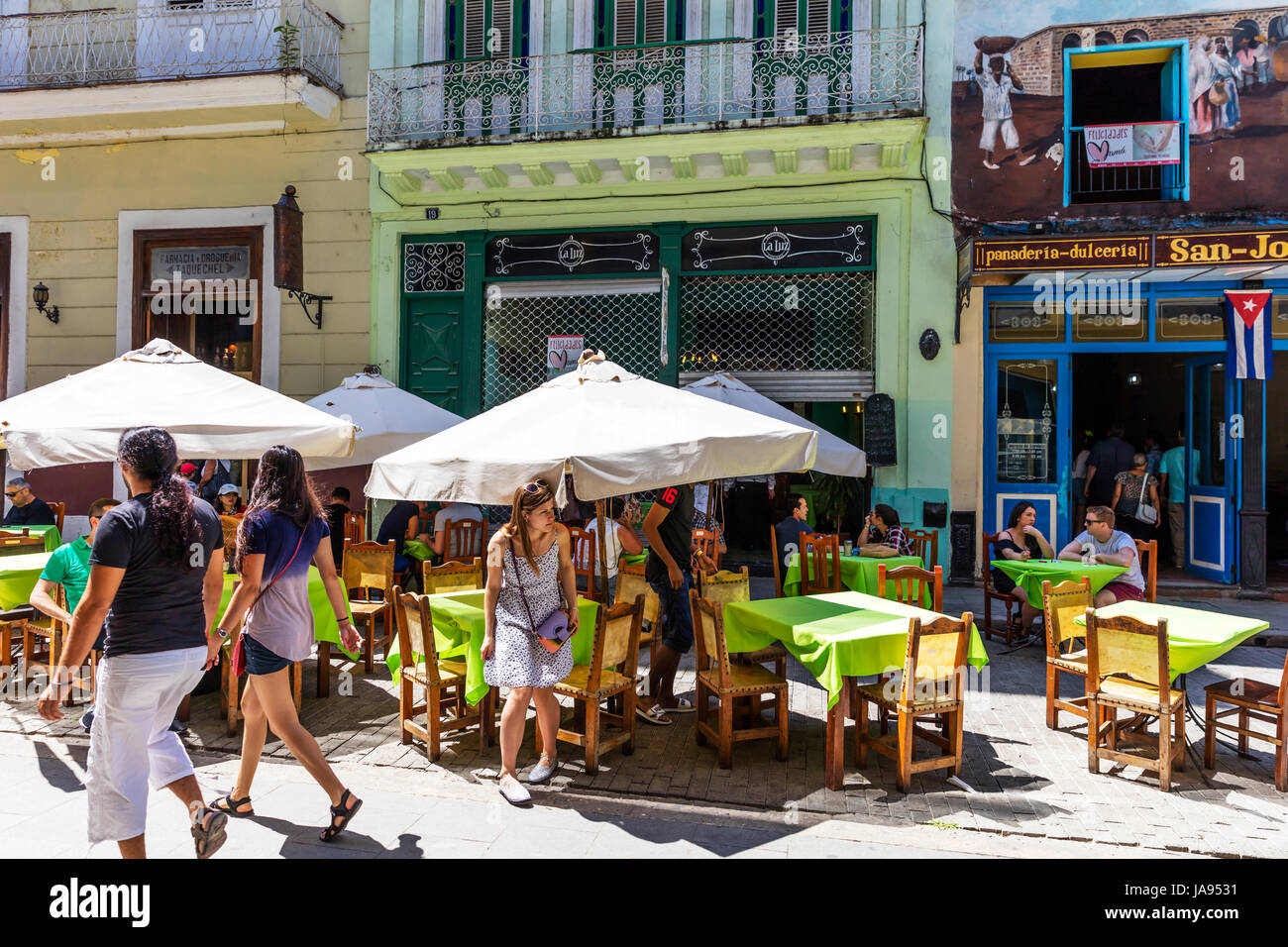 San jose ristorante per cenare fuori in havana Cuba, mangiare fuori la Havana Cuba, ristoranti cubano Havana, raffinati ristoranti di Havana, Cuba, ristoranti Cuba, La Habana Foto Stock