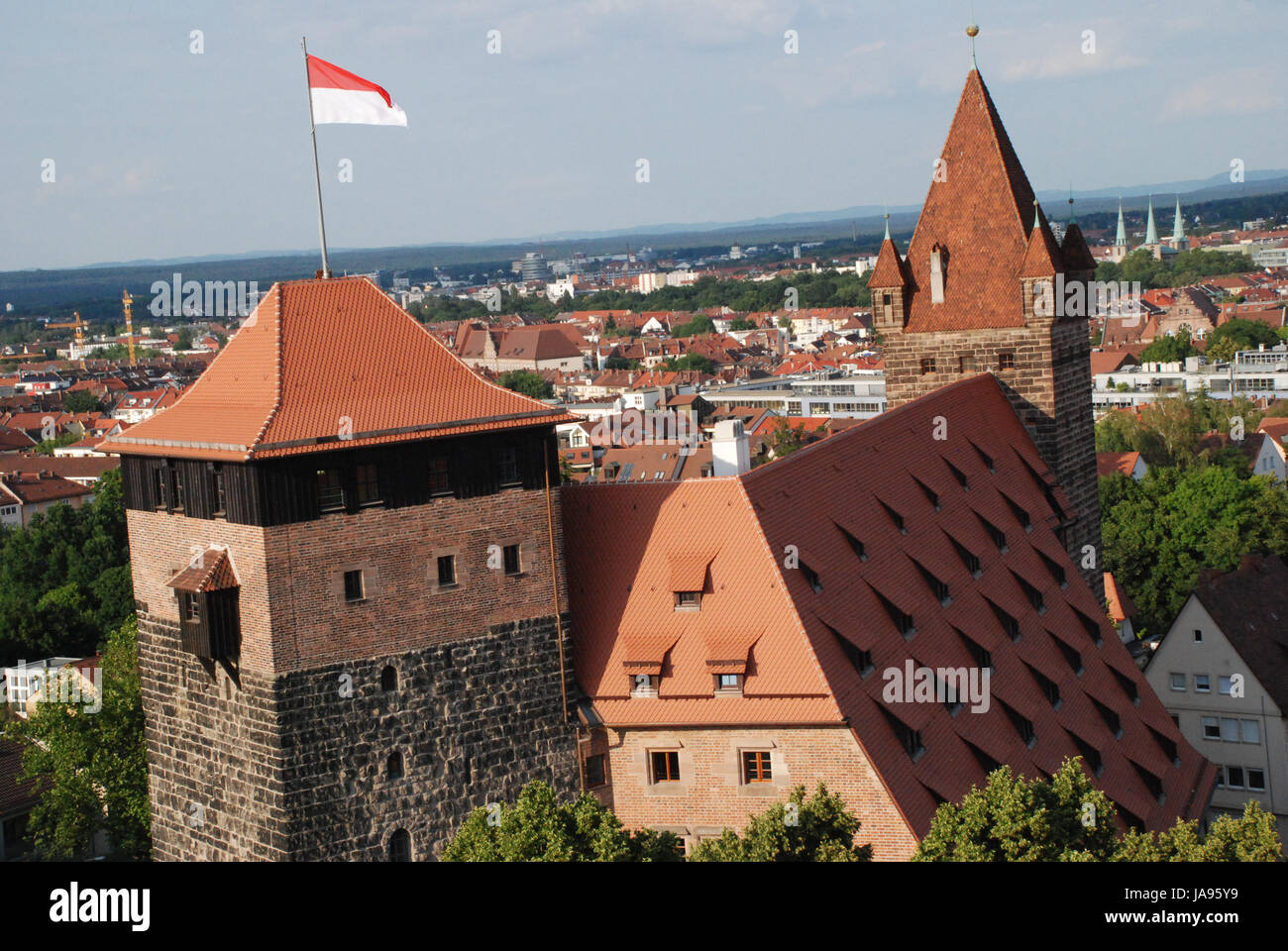 La gioventù di norimberga fnfeckturm kaiserstallung luginsland Foto Stock