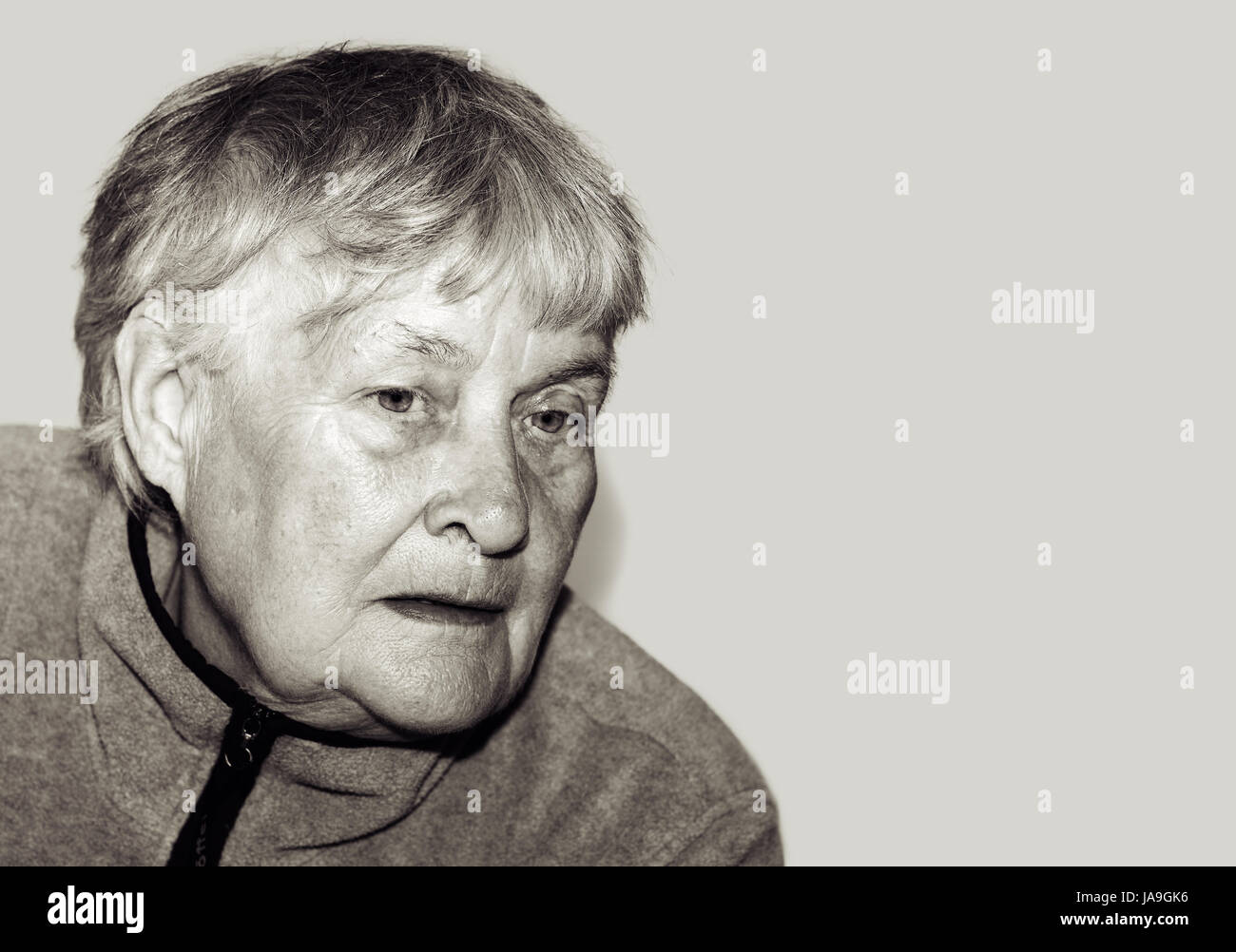 Nonna, depressione, annuitant, donna donne, meditativa, nostalgia, Foto Stock