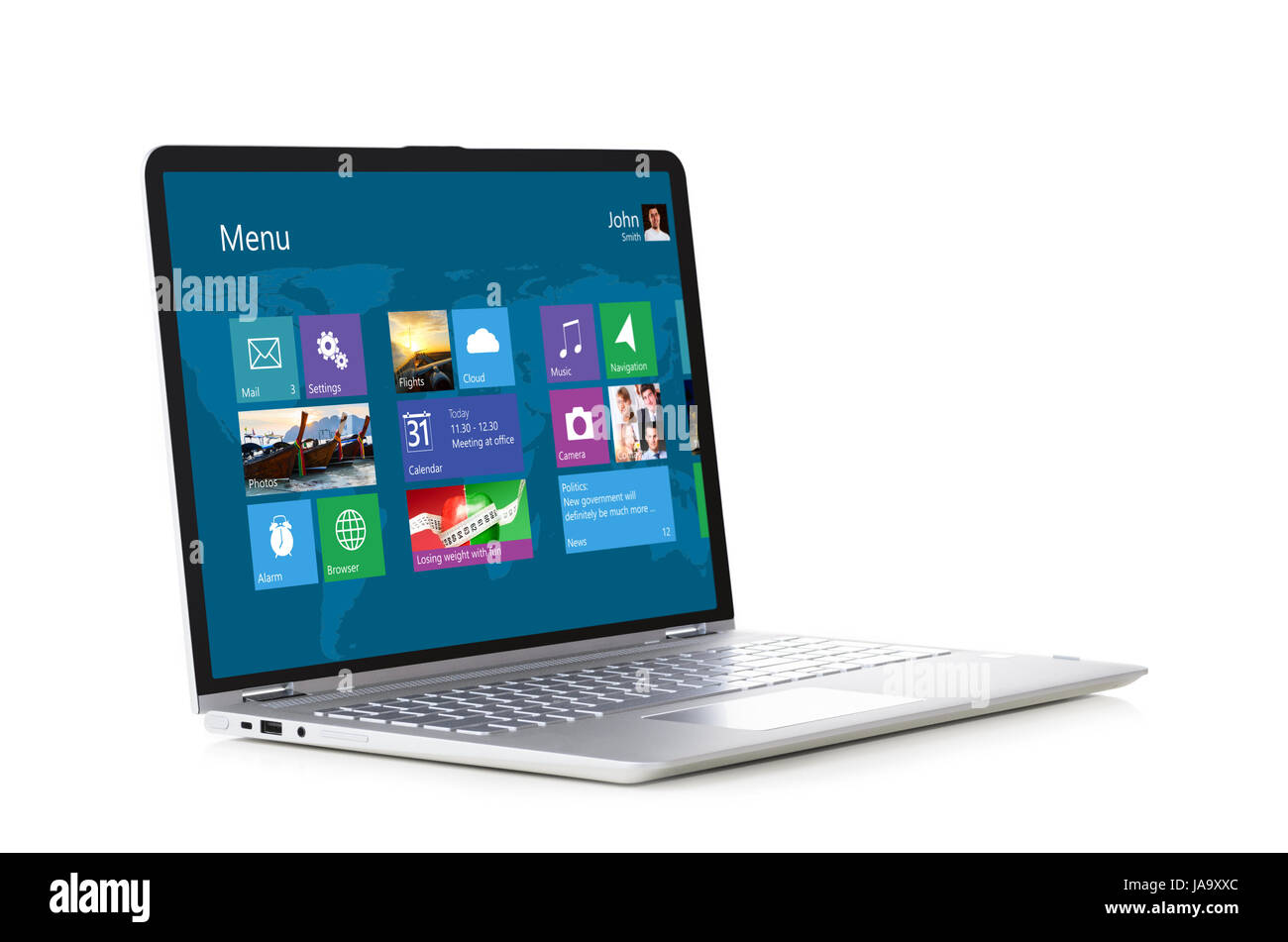 Convertibile per computer portatile con sistema operativo Foto Stock