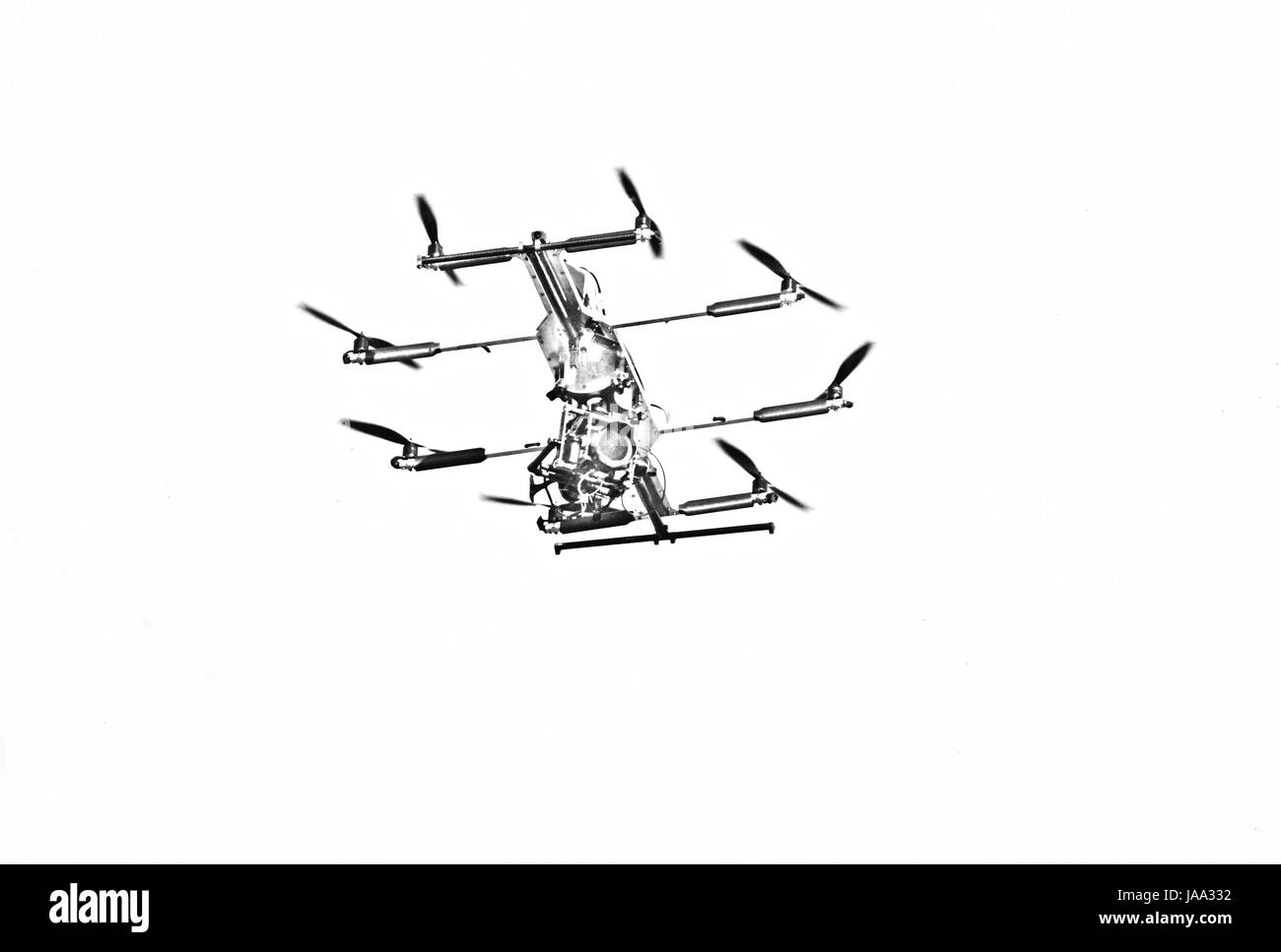 Drone di volo, Amburgo, Germania Foto Stock