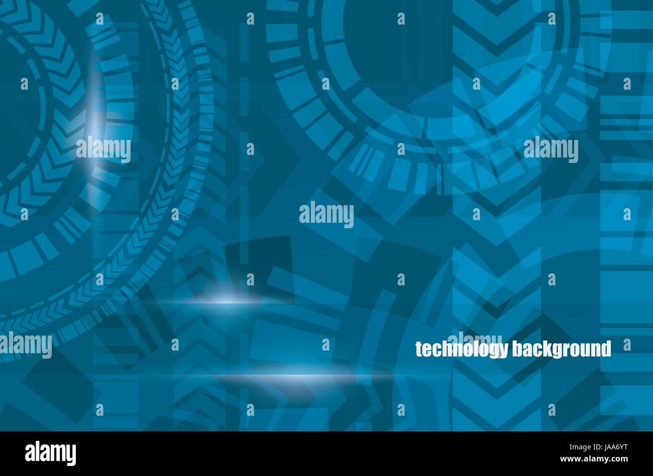 La tecnologia digitale astratto vettore blu sullo sfondo. Ingranaggi tecnico il cyberspazio di collegamento al sistema il concetto di rete. Illustrazione Vettoriale