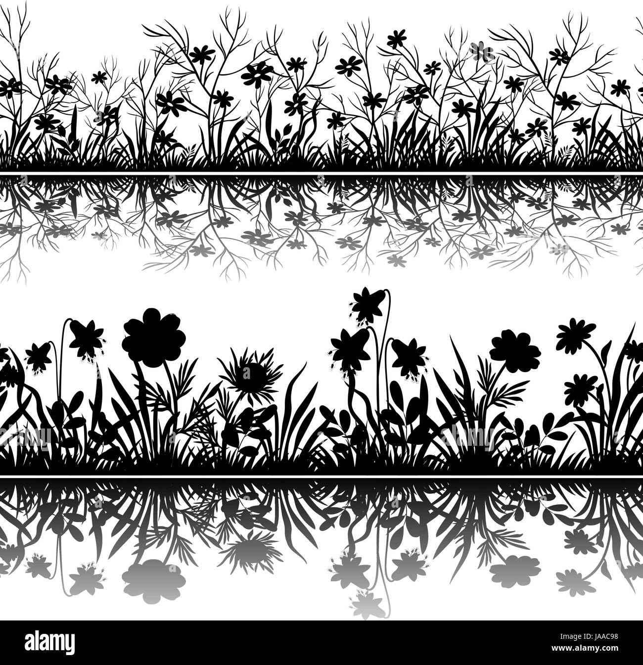 Fiori sagome, senza saldatura Illustrazione Vettoriale