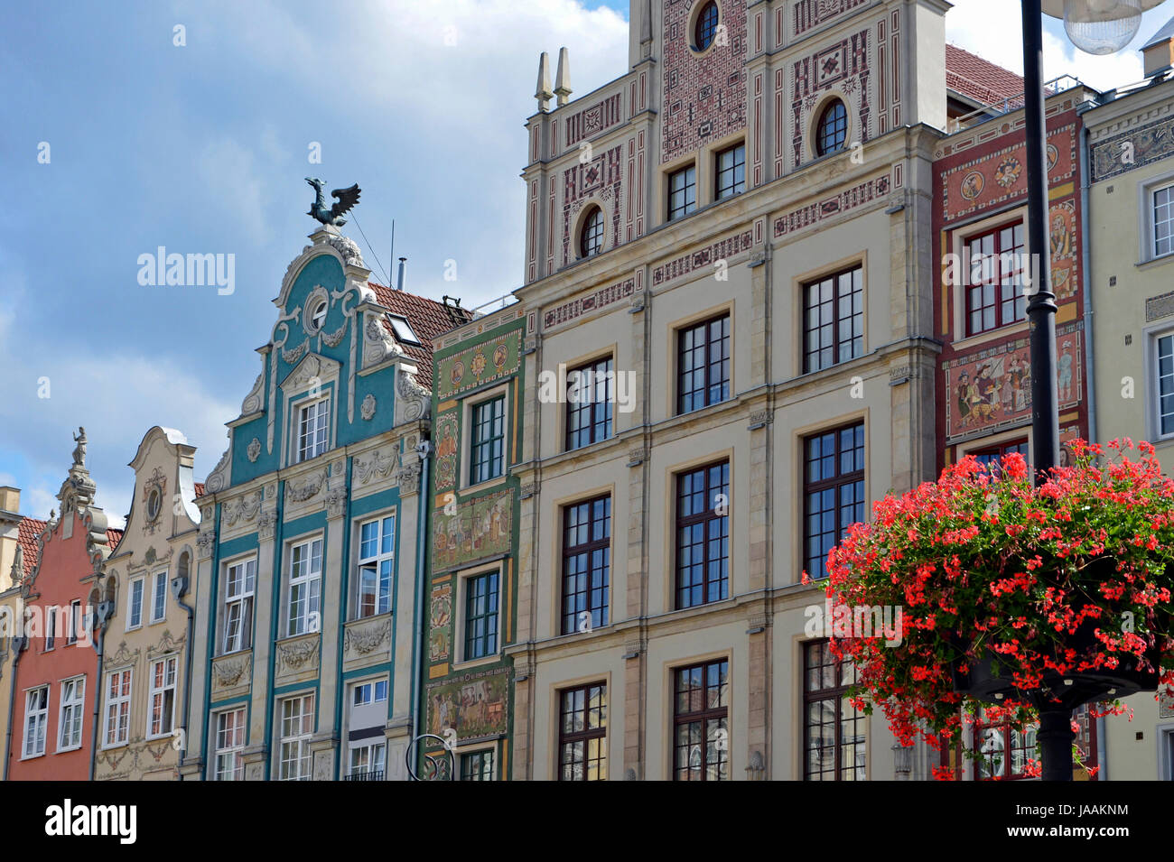 Città vecchia, facciata, Polonia, più lungo, comunità, villaggio, città mercato, house, Foto Stock