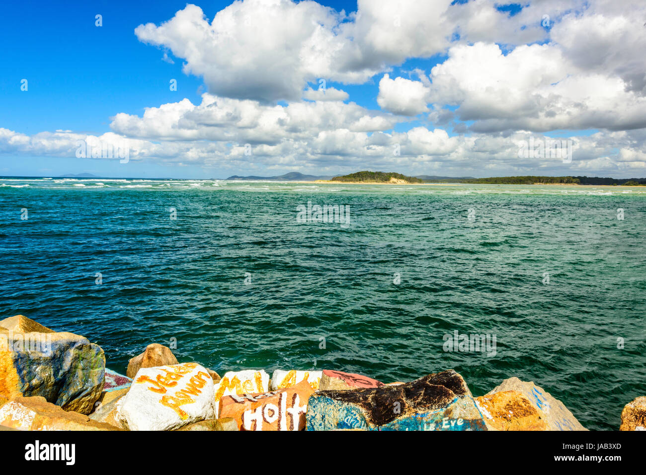 Viste intorno Nambucca capi, NSW Foto Stock