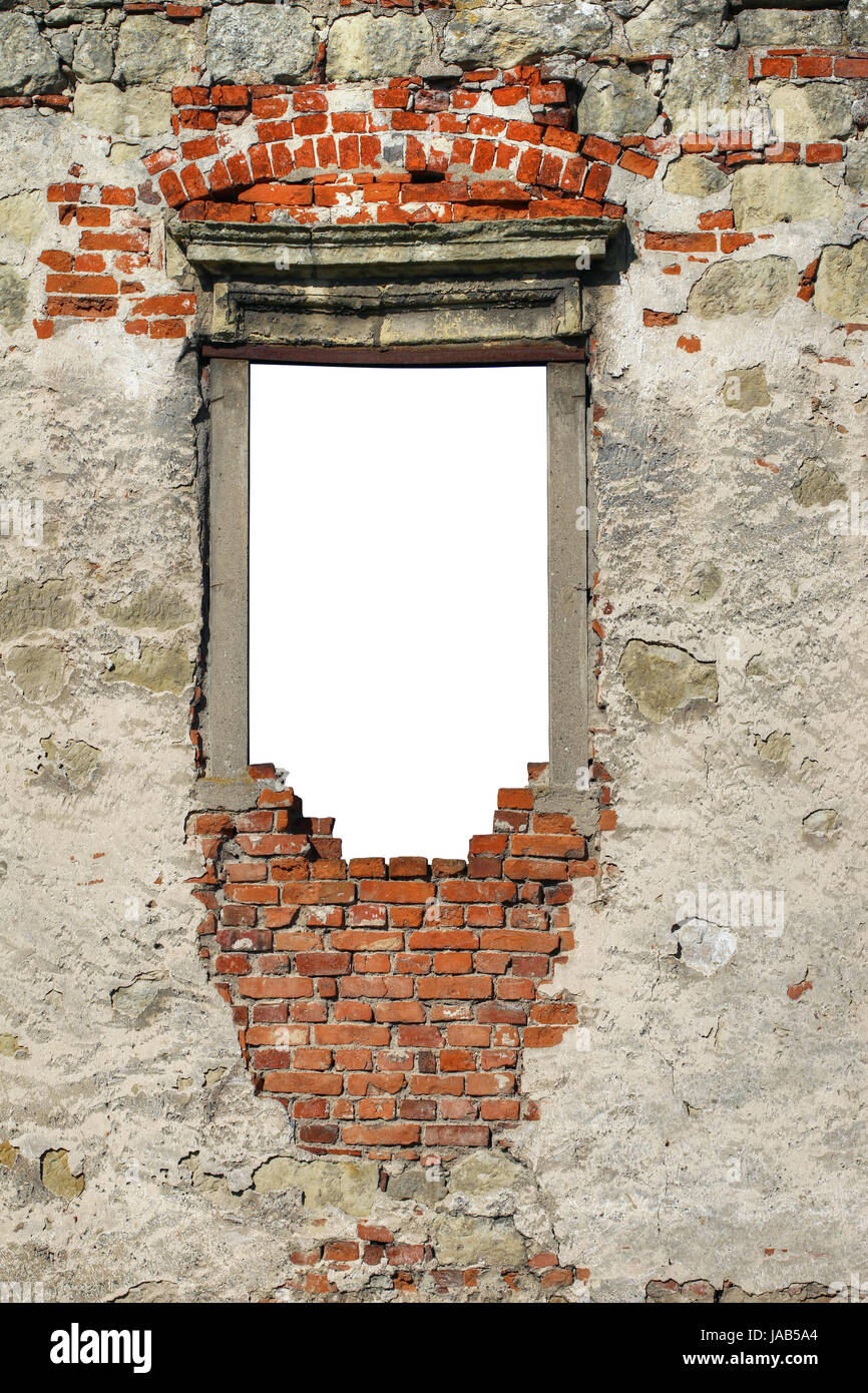 Nella finestra le rovine del castello gotico - dettaglio Foto Stock