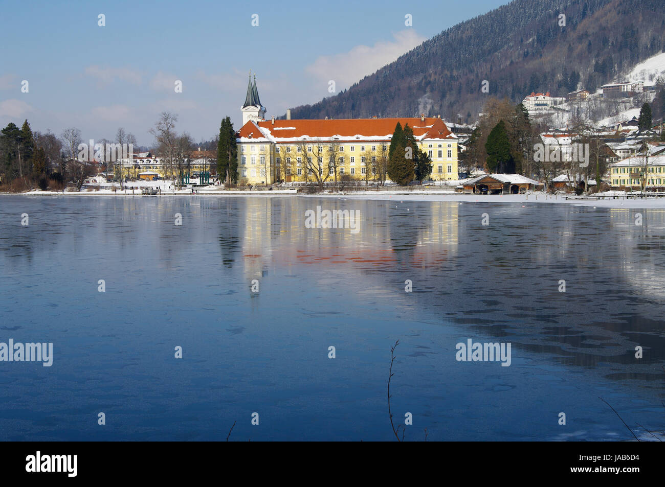 La chiesa, città, acque, vacanza, vacanze, vacanze inverno Foto Stock