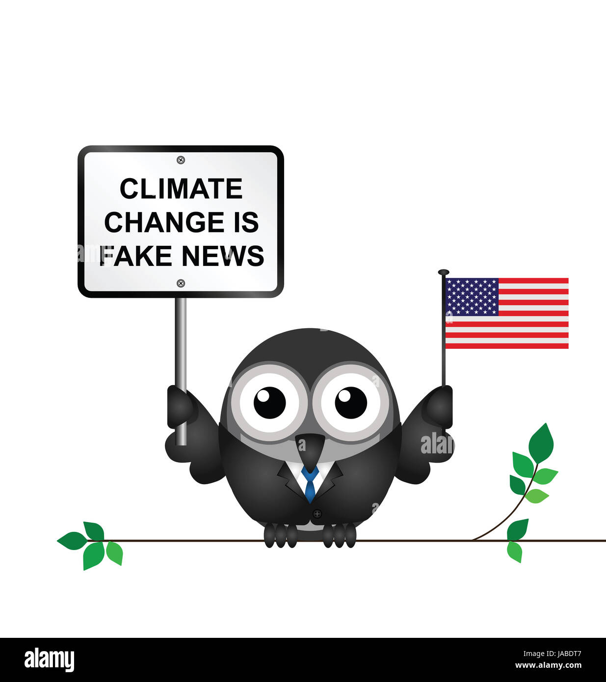 Comico americano cambiamento climatico negazione dopo aver tirato fuori dell'accordo di Parigi Foto Stock