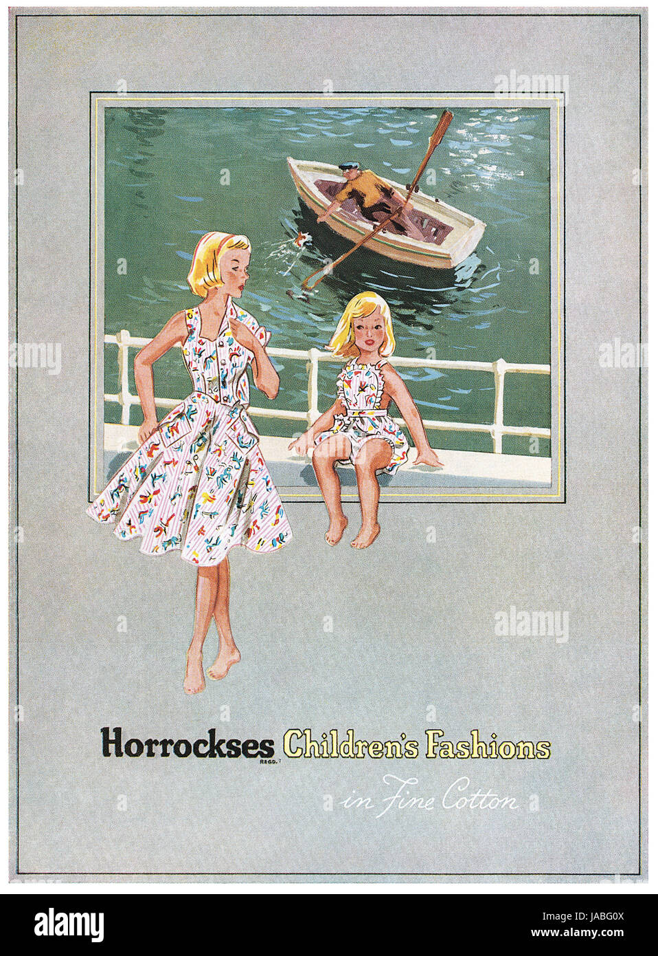 1951 British pubblicità per bambini Horrockses's mode. Foto Stock