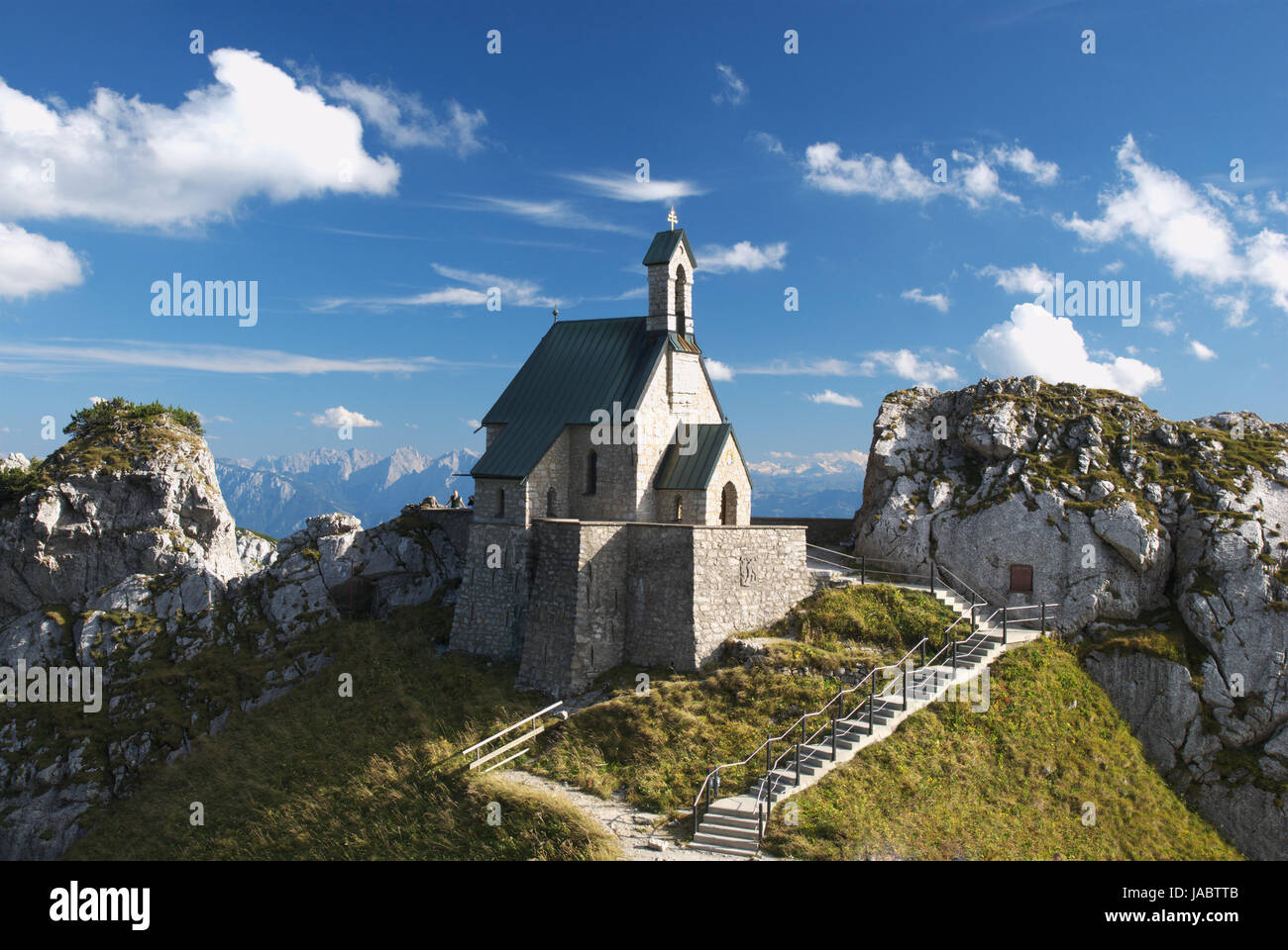 Wendelsteinkircherl prima del kaiser- e tauri Foto Stock