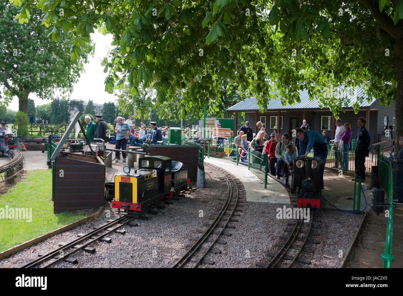 Miniatura treni a vapore, cutteslowe park, Oxford Foto Stock