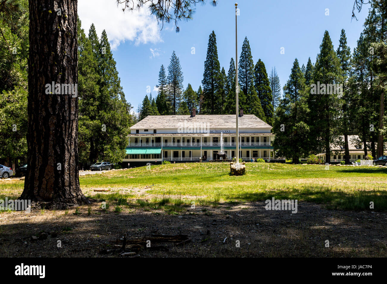 Big Trees Lodge Wawona hotel nel Parco Nazionale di Yosemite Foto Stock