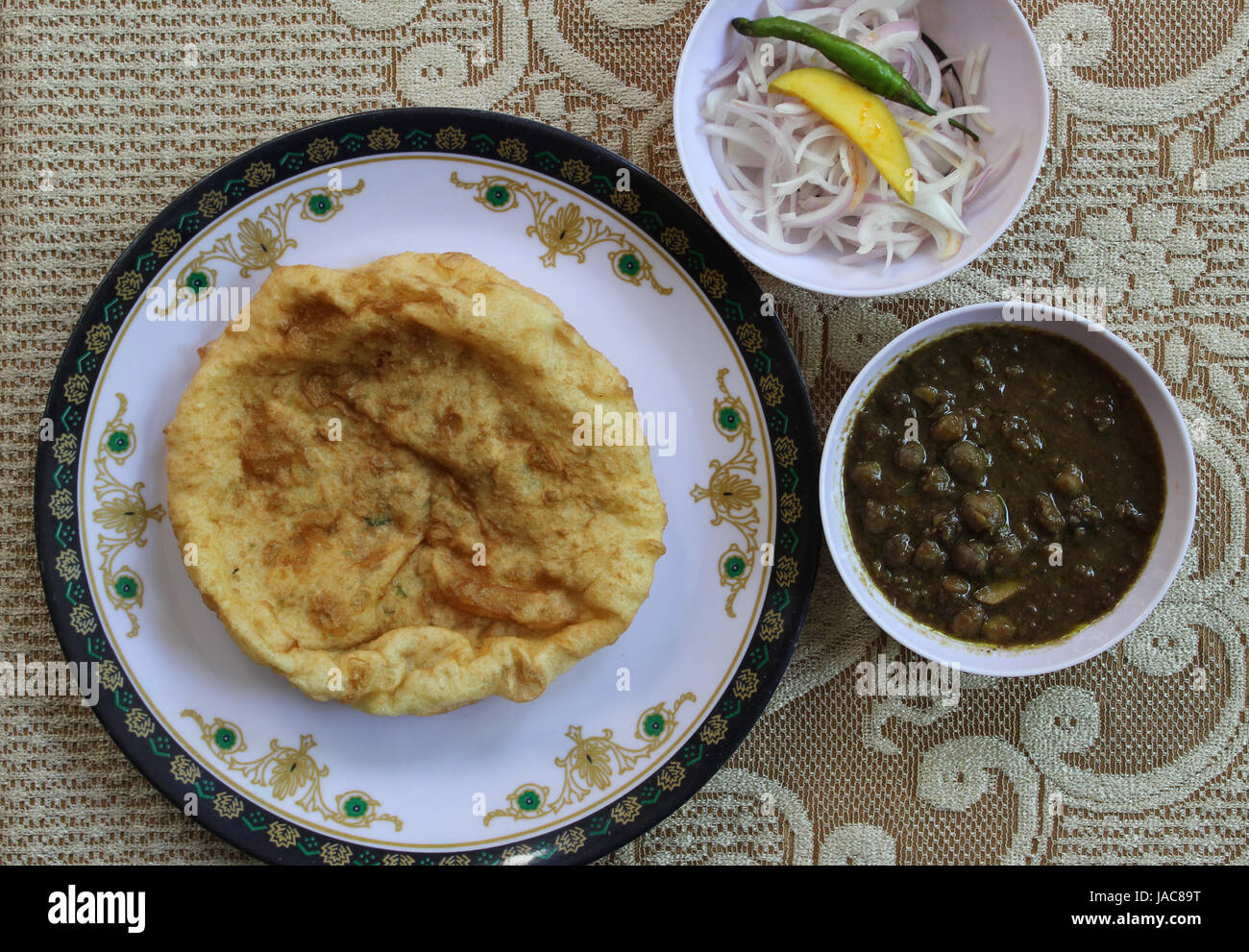 Chole Bhature Foto Stock