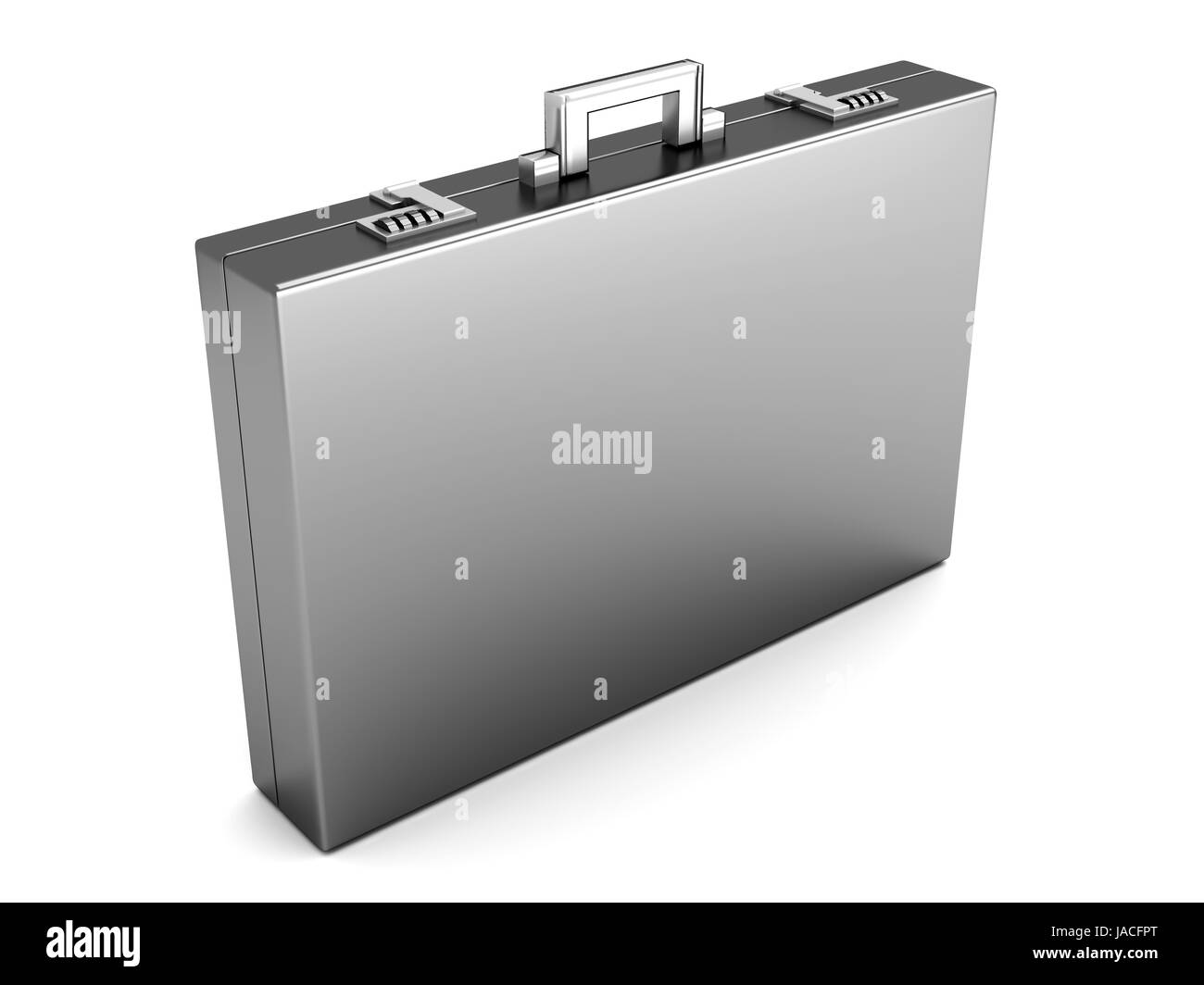 Un Briefacse isolato su bianco. 3D reso illustrazione. Foto Stock