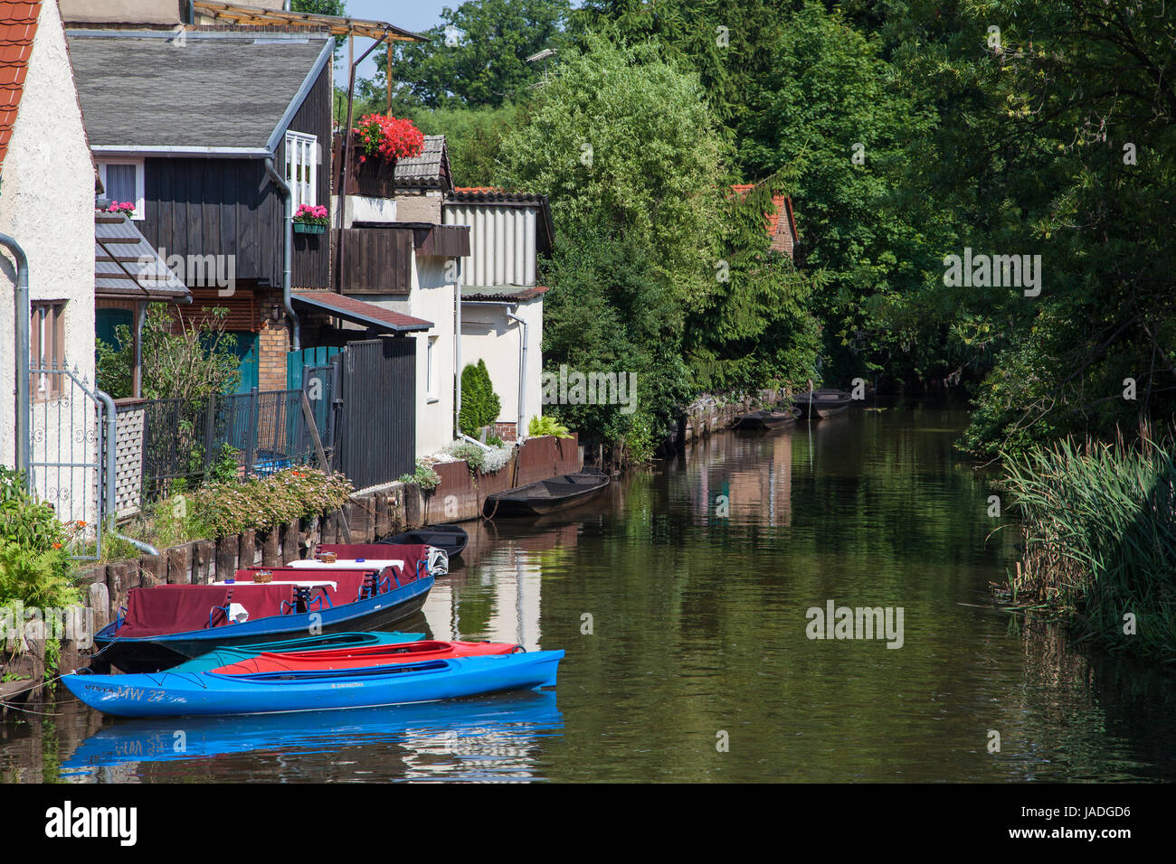 Canoa in lübbenau Foto Stock