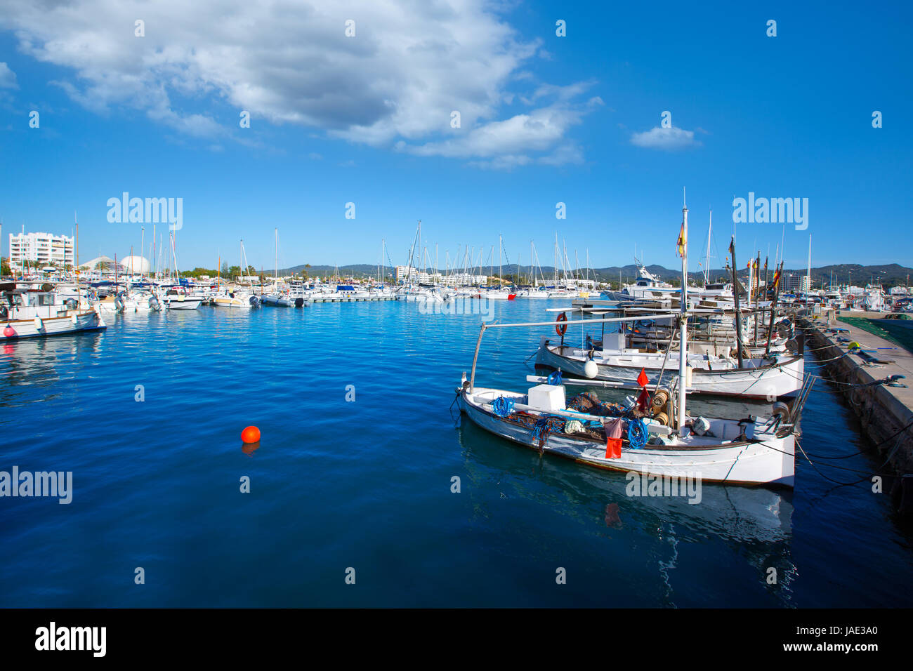 Ibiza San Antonio Abad de Portmany marina port in Isole Baleari Spagna Foto Stock