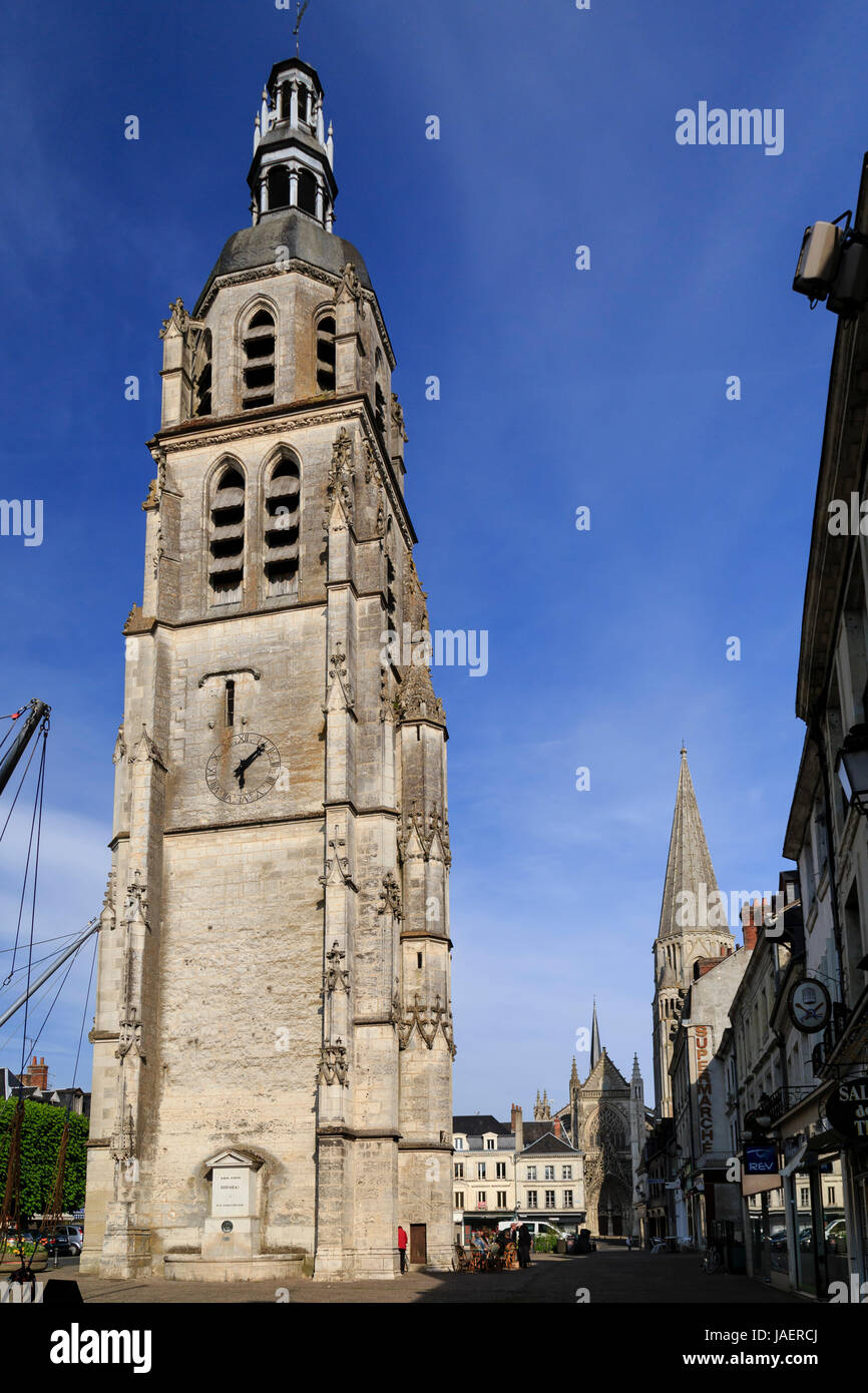 Francia, Loir et Cher, Vendome Saint Martin Tower Foto Stock