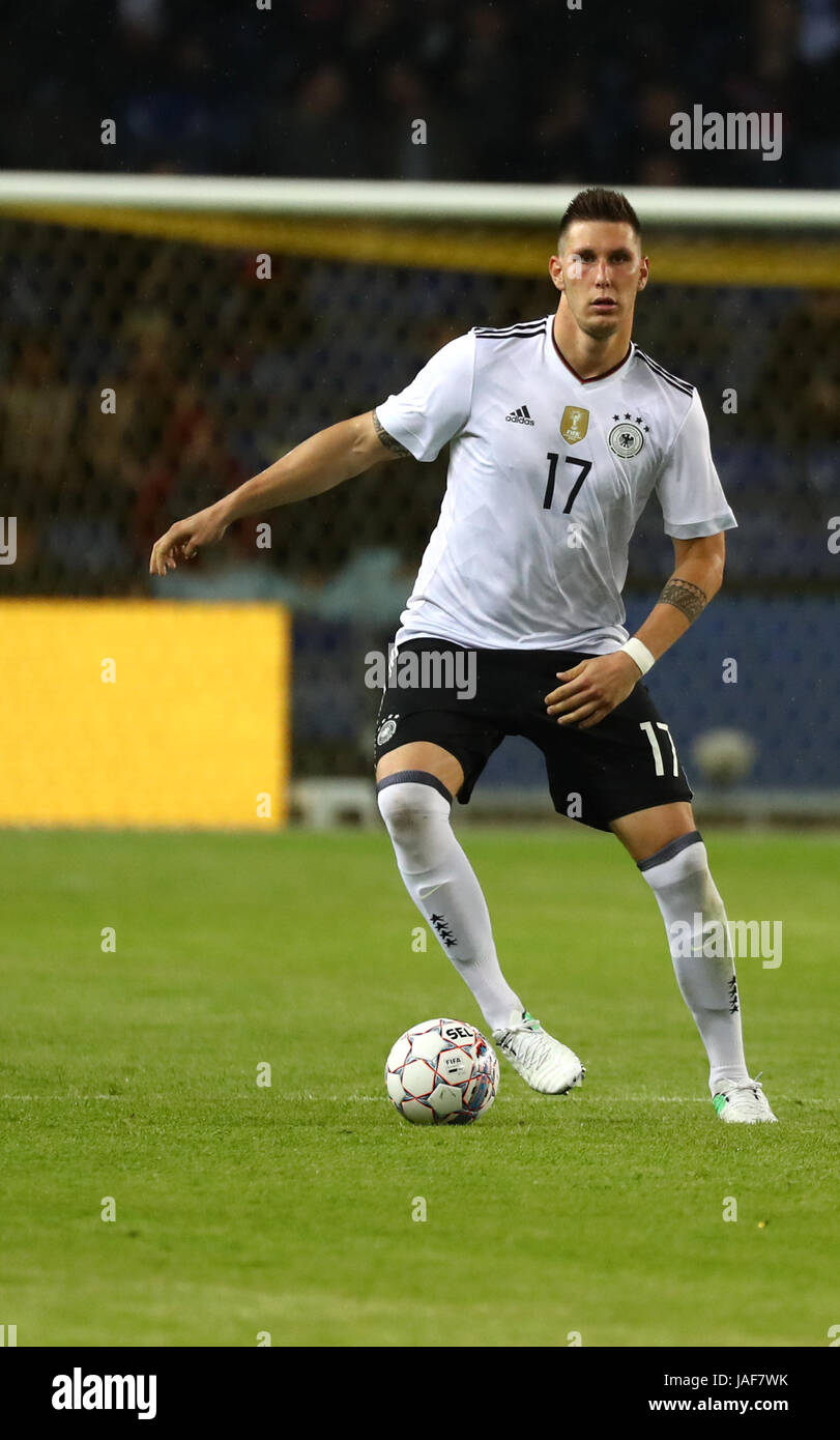 Fußball: Länderspiele, Dänemark - Deutschland am 06.06.2017 Bröndby im Stadion di Bröndby bei Kopenhagen (Dänemark). Niklas Süle aus Deutschland und in Aktion. Foto: Christian Charisius/dpa Foto Stock