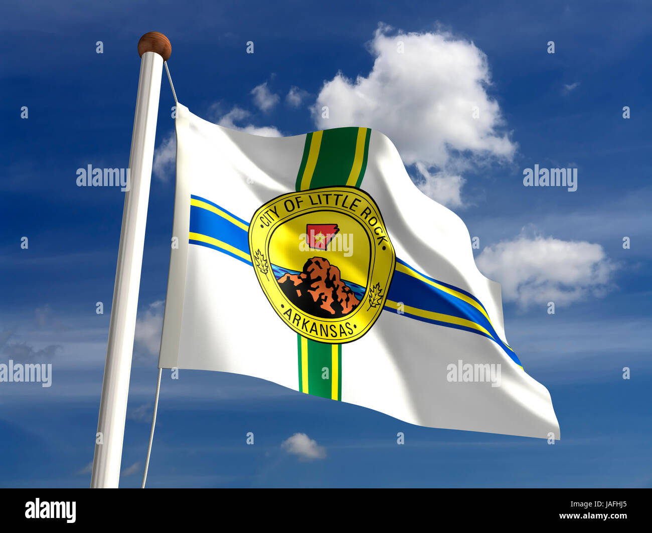 Little Rock City bandiera (isolato con percorso di clipping) Foto Stock