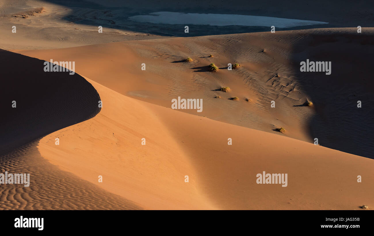 Le dune di sabbia del Namib Naukluft Park, Sossusvlei, Namibia Foto Stock