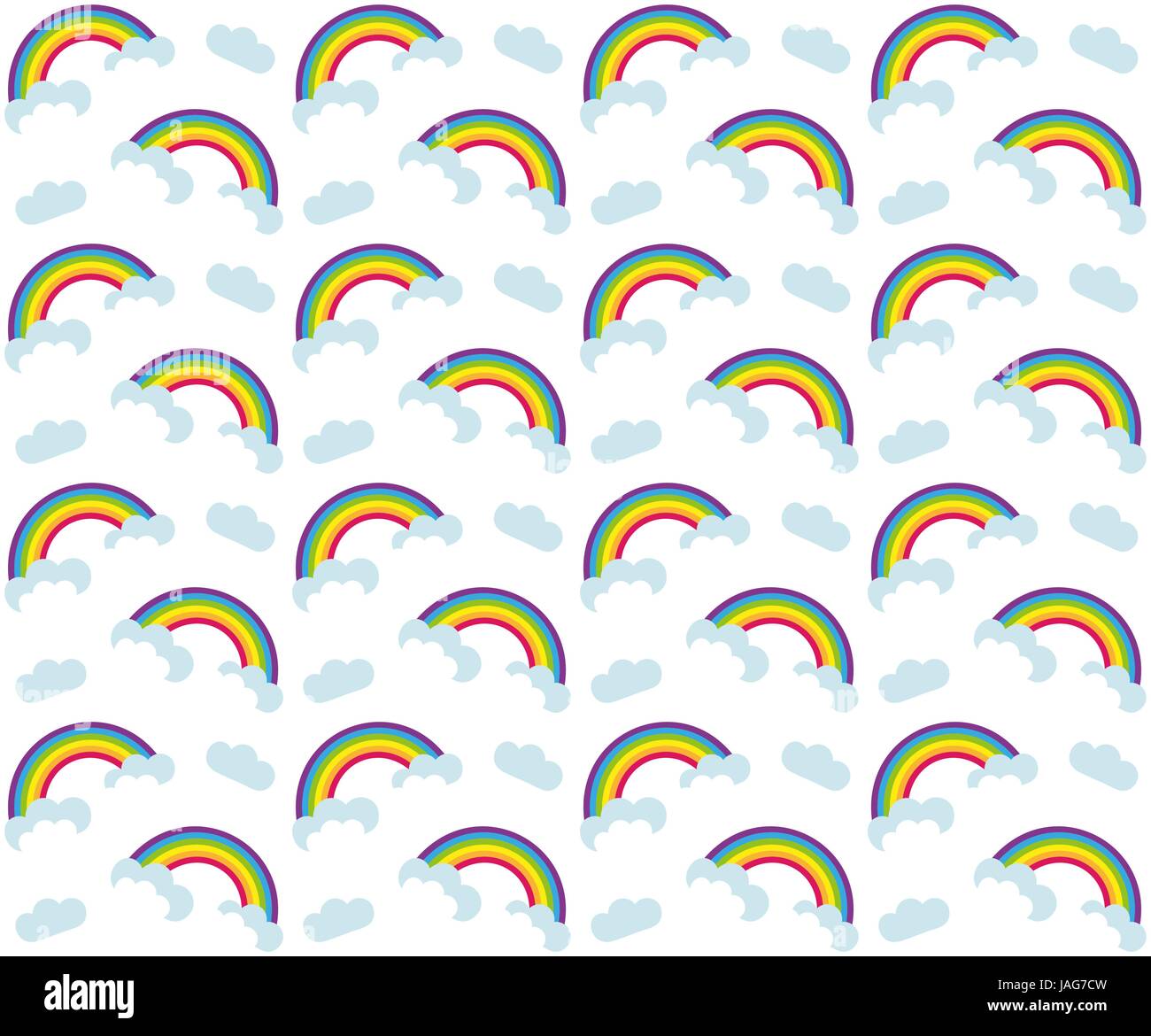 Rainbow Seamless Pattern Colorata Per Bambini Sfondo Infinito Ripetendo La Texture Illustrazione Vettoriale Immagine E Vettoriale Alamy