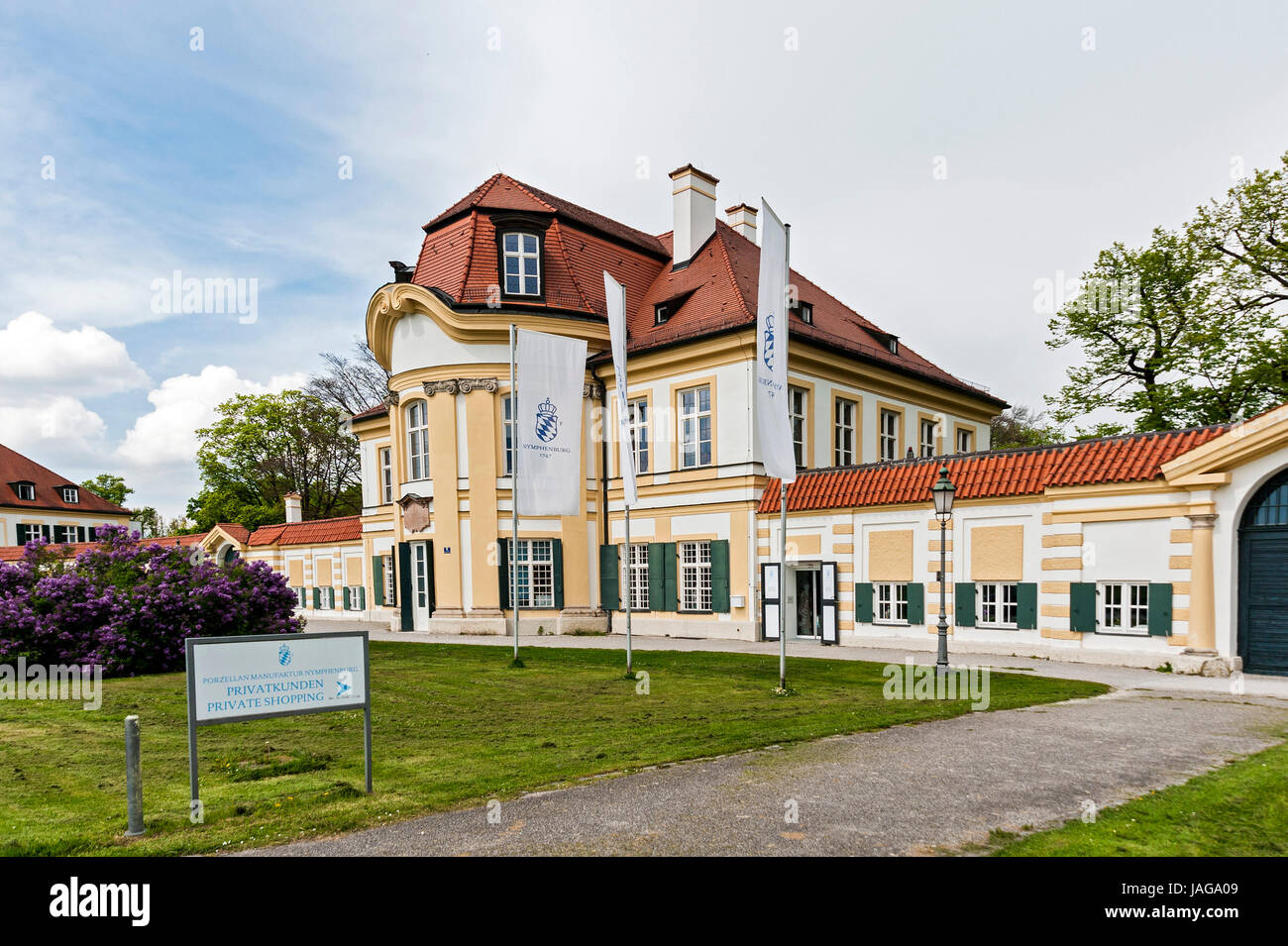 Porzellan Manufaktur Nymphenburg, München Foto Stock