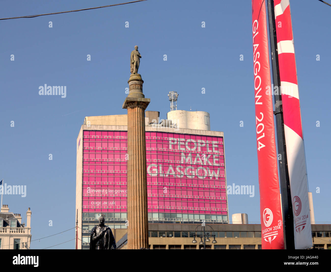 Giochi del Commonwealth celebrazioni 2014 George Square, Glasgow, Regno Unito Foto Stock