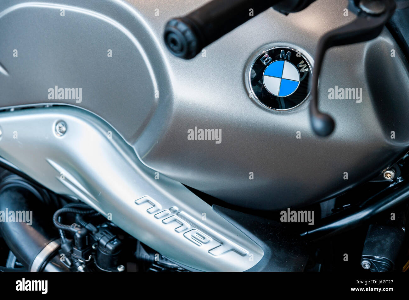 BMW Moto dettaglio Foto Stock