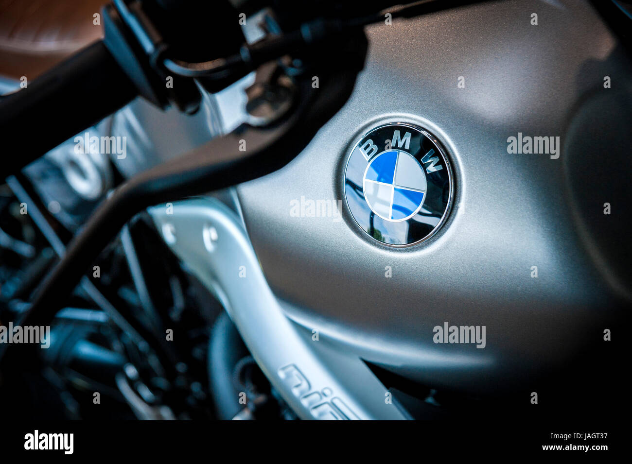 BMW Moto dettaglio Foto Stock