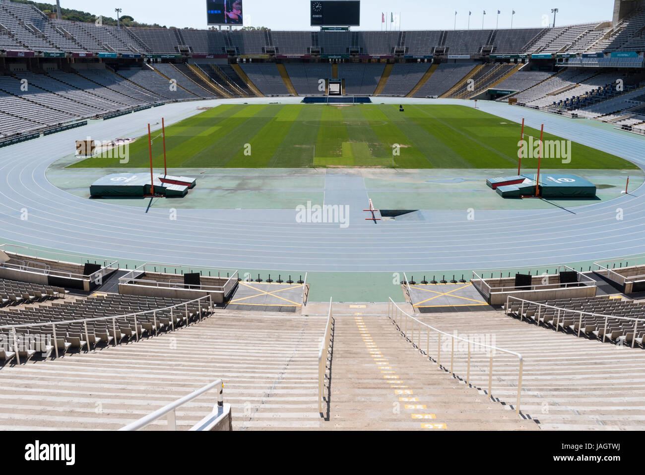 Estadi Olímpic Lluís Companys è uno stadio di Barcellona, in Catalogna, Spagna Foto Stock