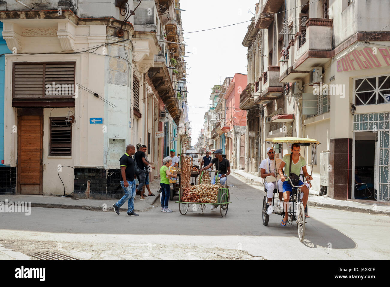 Street View di Havana, Cuba Foto Stock