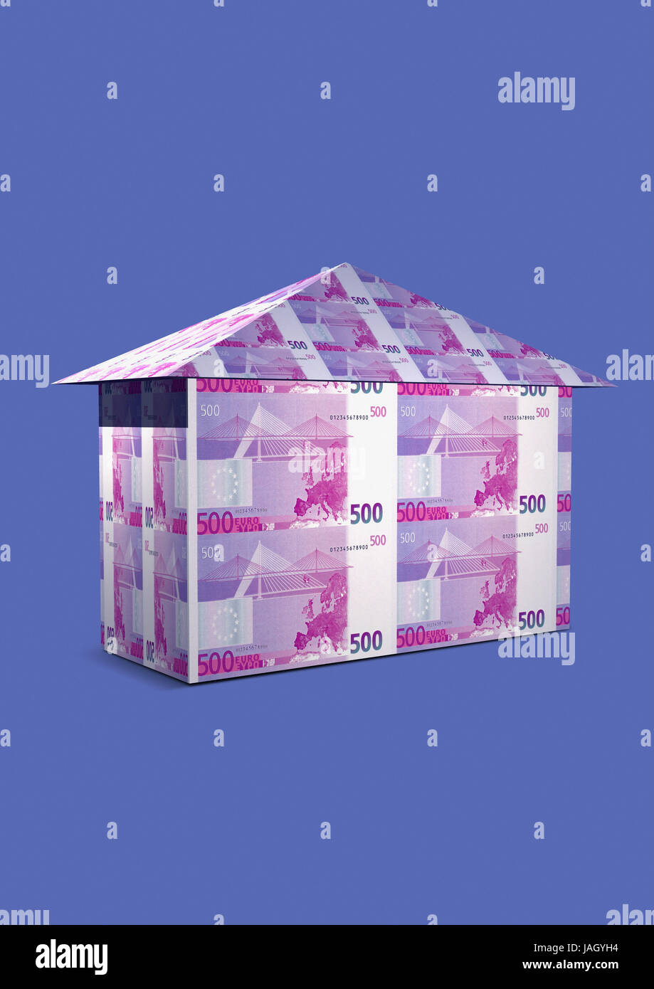 Icona per immobili casa,euro, Foto Stock