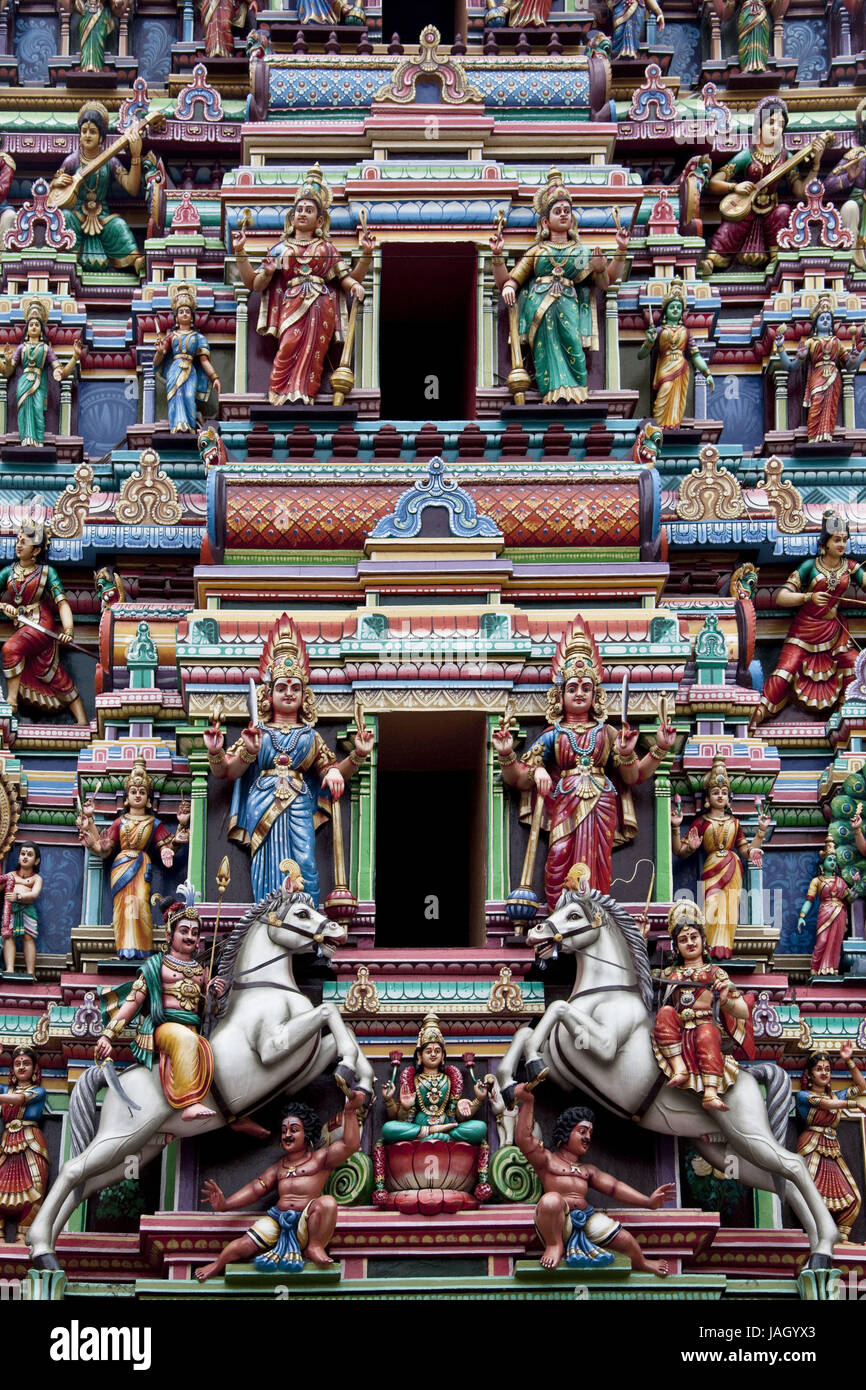 Malaysia,Kuala Lumpur,China Town,tempio indiano,dettaglio, Foto Stock