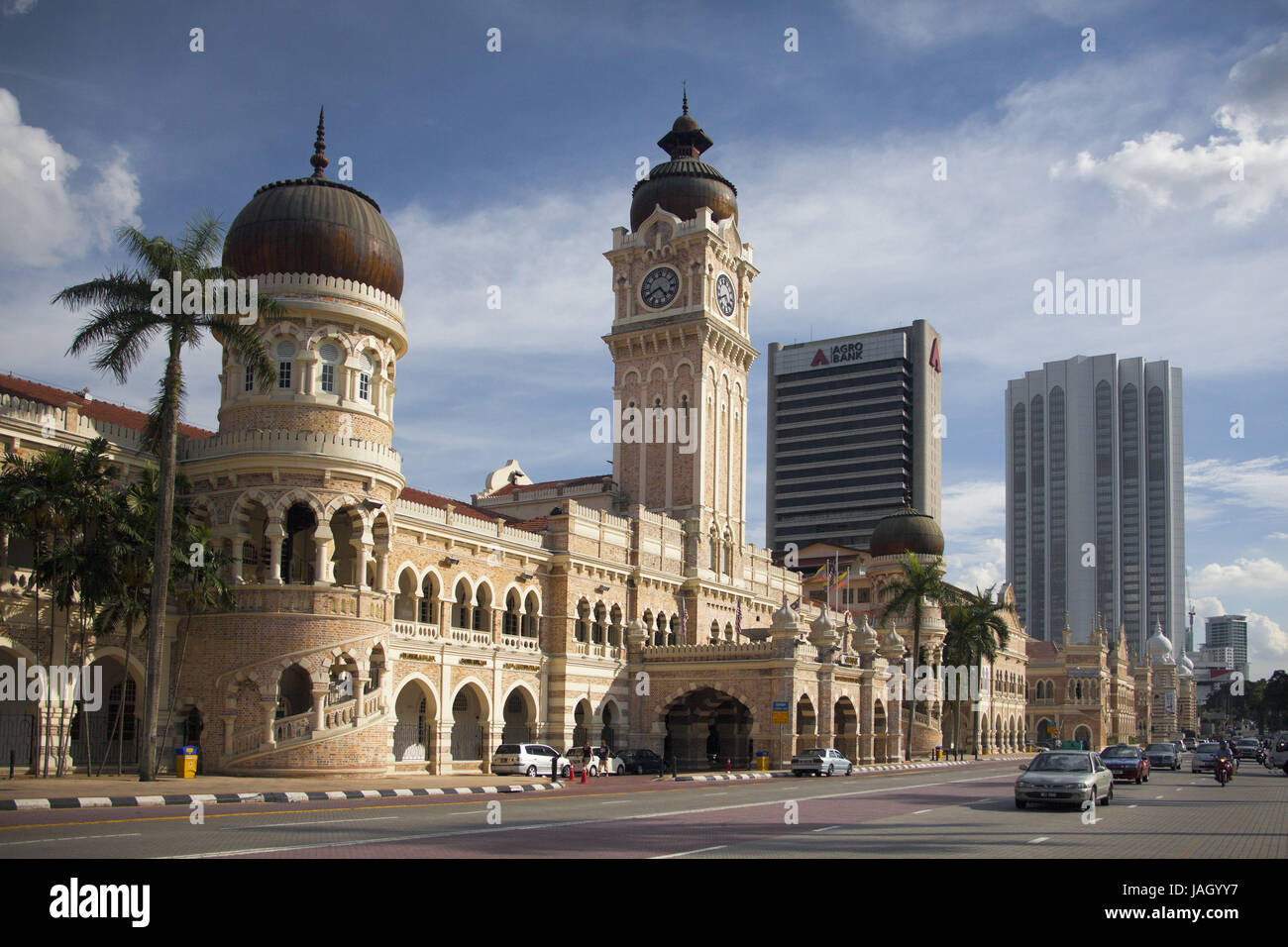 Malaysia,Kuala Lumpur,spazio dell'indipendenza,Dataran Merdeka,palazzo del sultano Abdul Samad, Foto Stock