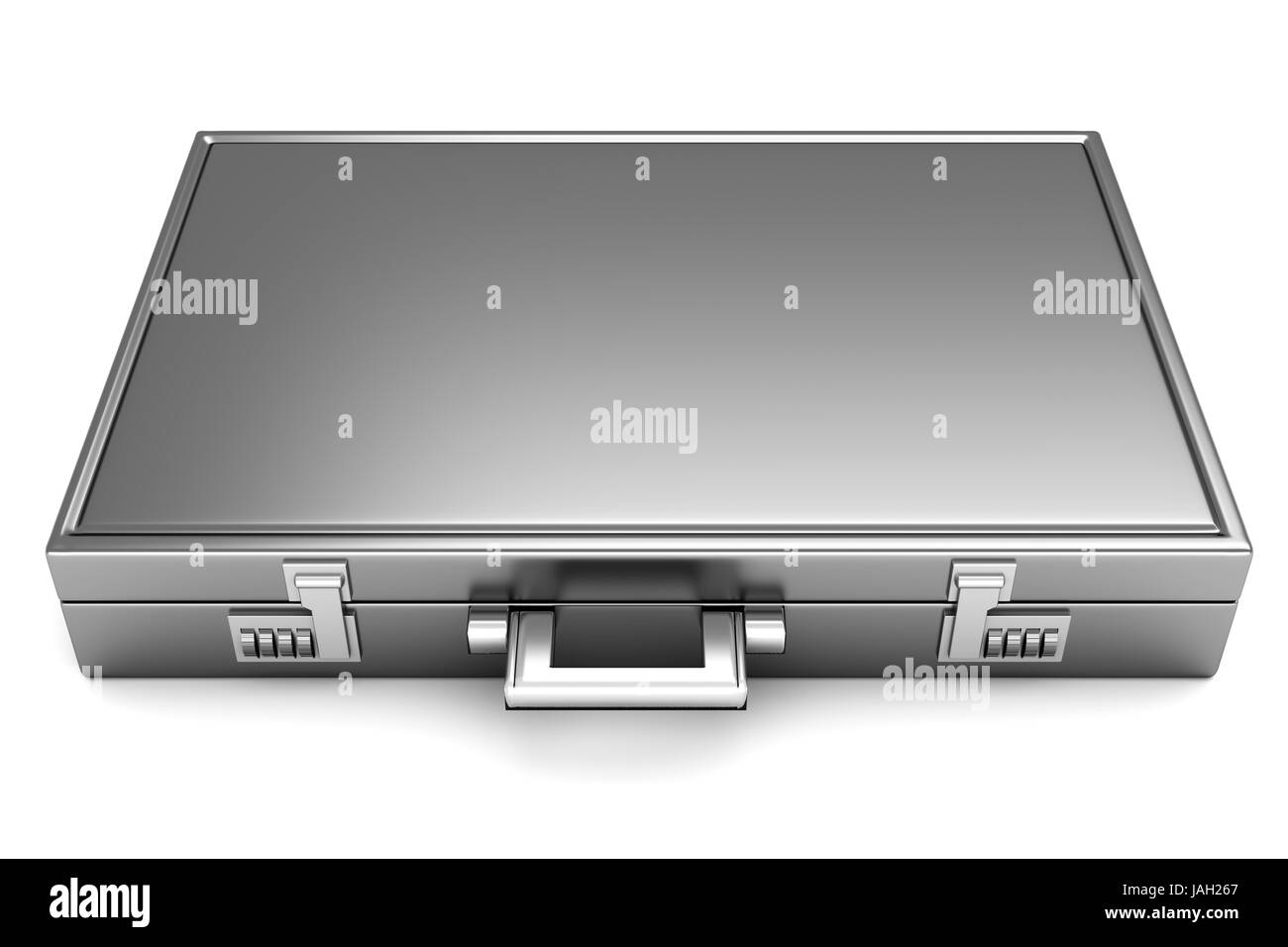 Un Briefacse isolato su bianco. 3D reso illustrazione. Foto Stock
