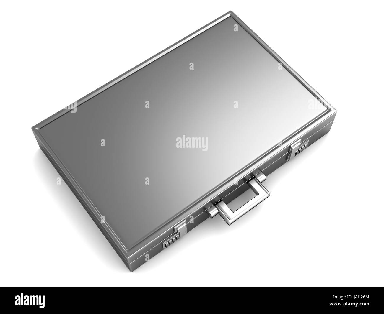 Un Briefacse isolato su bianco. 3D reso illustrazione. Foto Stock