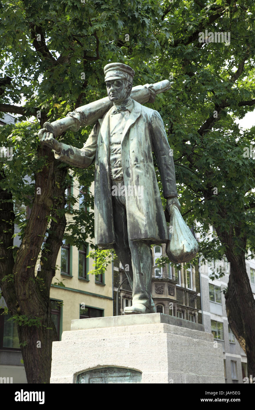 La germania,della Renania settentrionale-Vestfalia,Krefeld,Basso Reno,la seta tessitore monumento,champion Ponzelar,i punti di riferimento di Krefeld,tessitrice di seta,panno facitore,industria tessile, Foto Stock