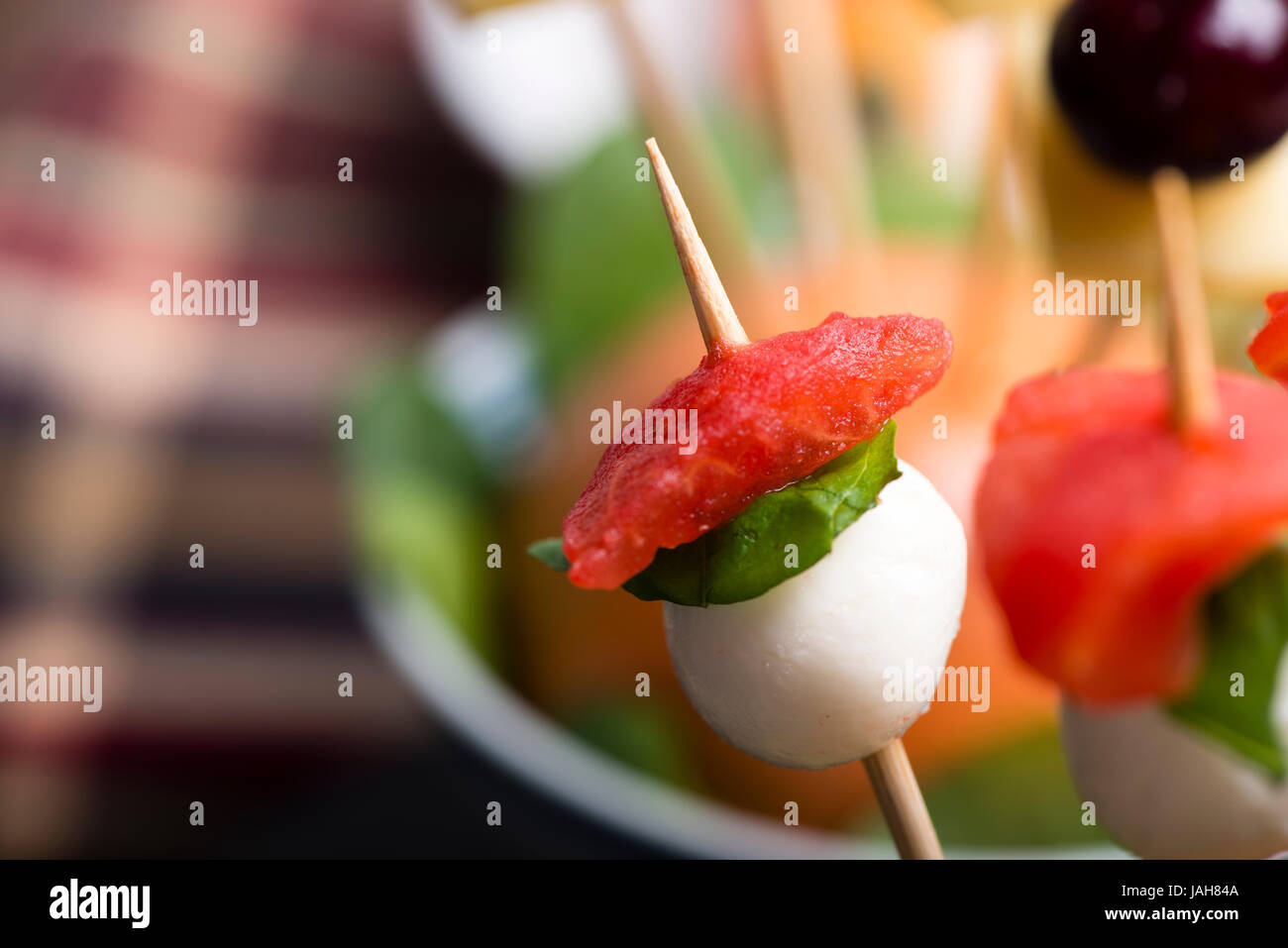 Finger food e cibo freddo per un estate fresca pasto. Foto Stock