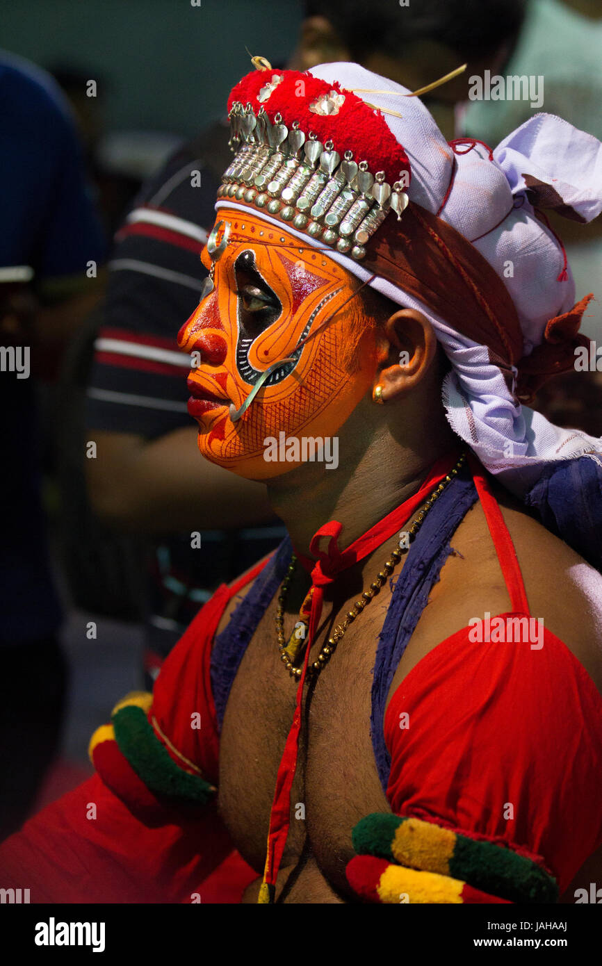 Artista di Theyyam Foto Stock